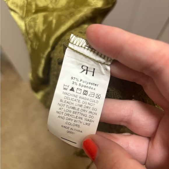 RIHOAS Green Jacquard Floral Satin Midi Dress - Picture 7 of 11